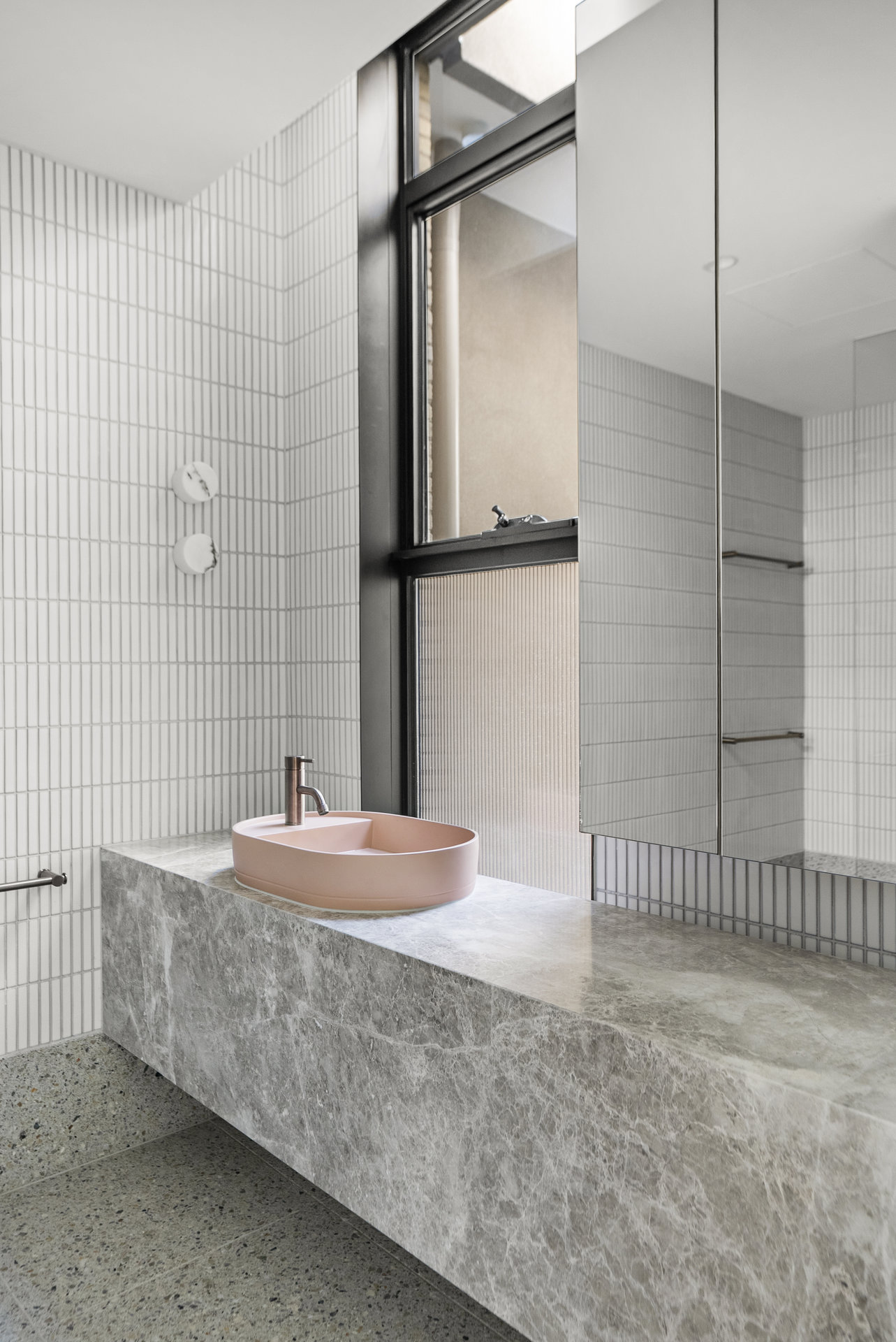 Completed tiling at 1 Garden Street, Hawthorn East